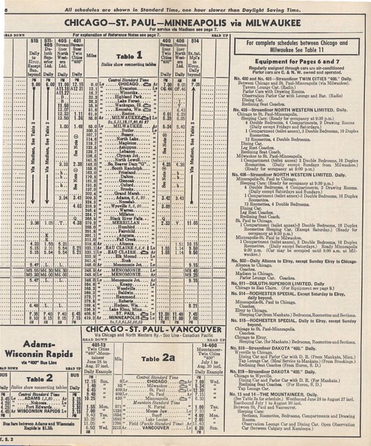 19570617 07 C&NW Passenger Timetable