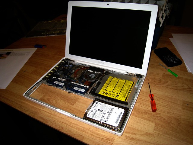 Disassembled MacBook