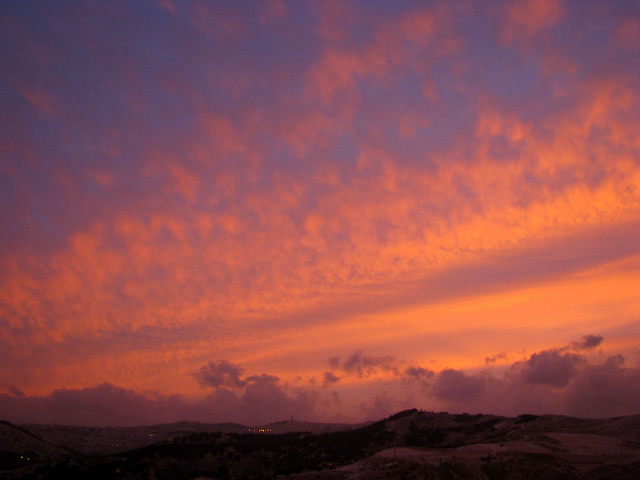 Sunset over Mt of Olives