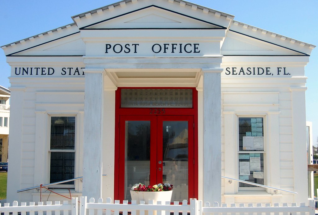 The Post Office at Seaside, a Beach Community in Northwest Florida