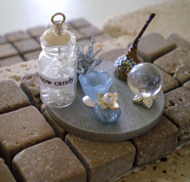 Miniature Fairy Enchanted Winter Picnic Set ~ 1:12 Scale