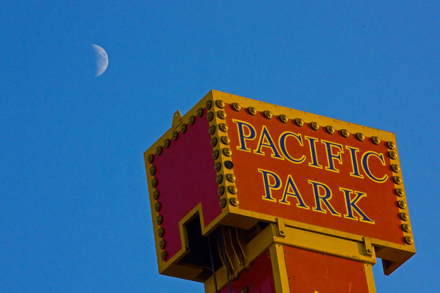 Moon over Pacific Park