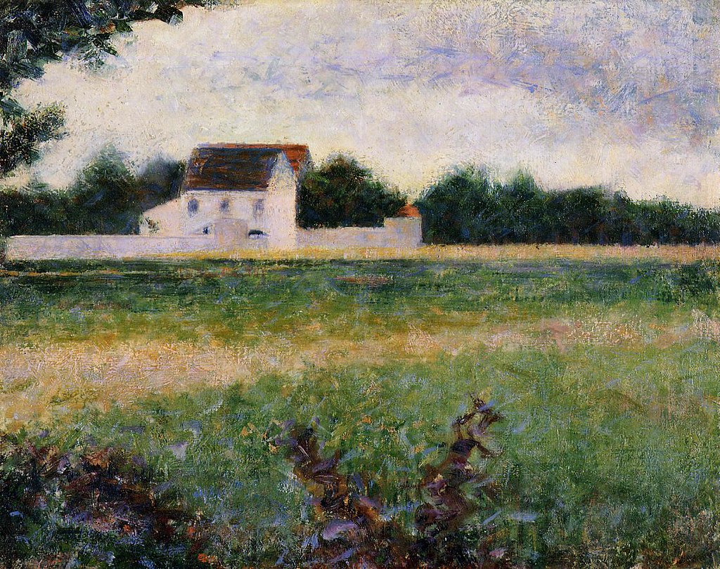 Georges Seurat: 1881-82 Landscape of the Ile de France - Musee des Beaux-Arts de Bordeaux