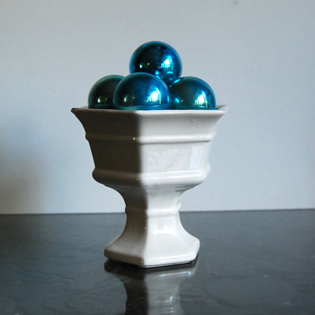 Vintage urn or planter with white matte glaze