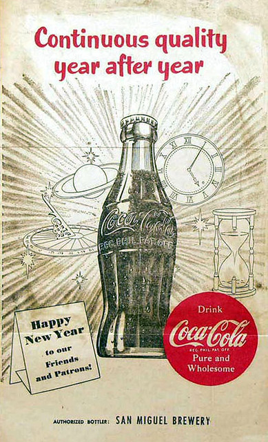 1953 Coca-Cola Happy New Year Phillipines