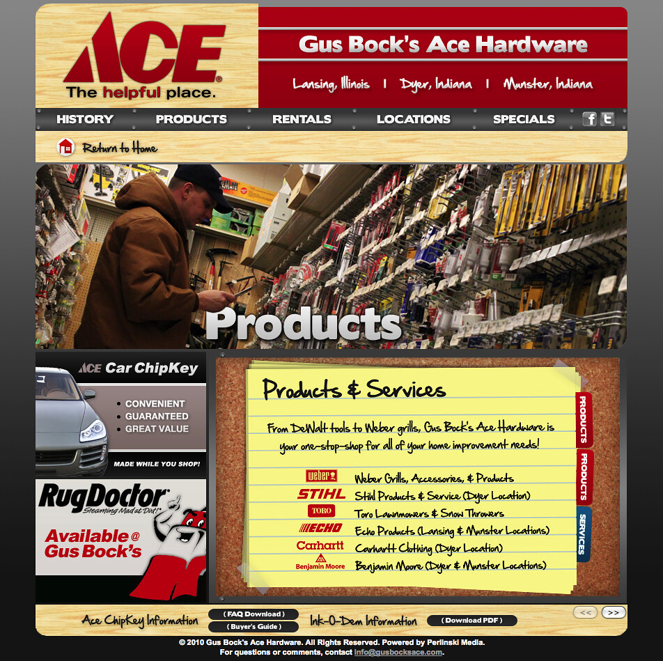 Gus Bock's Ace Hardware Products