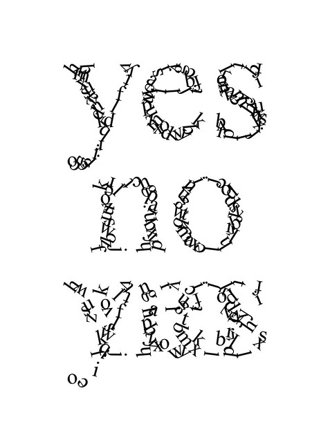 yes no maybe - fractal typography