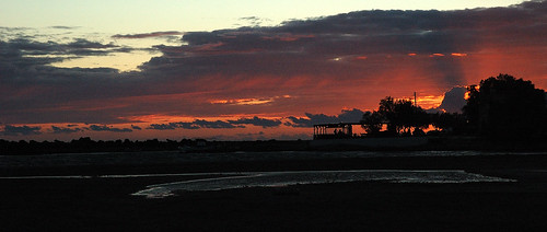 sunset at Frangokastelo's beach