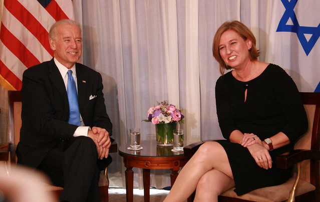 Tzipi Livni and Joe Biden