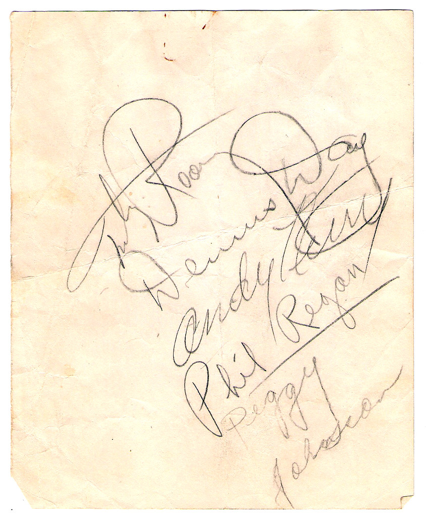 Movie Stars | Autographs on a piece of paper in a scrapbook … | Flickr