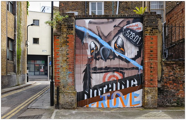 Graffiti (Mr Never Satisfied (aka Never)), East London, England.