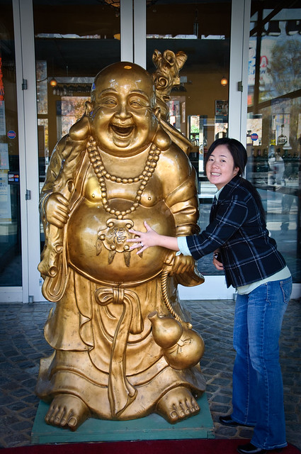 Rubbing the Buddha for Good Luck