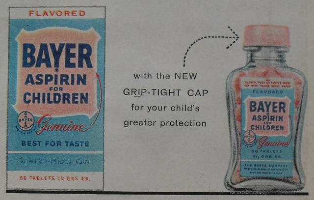 Y3722 Bayer Aspirin 1937 Vintage Werbung Werbung Oldtimer 