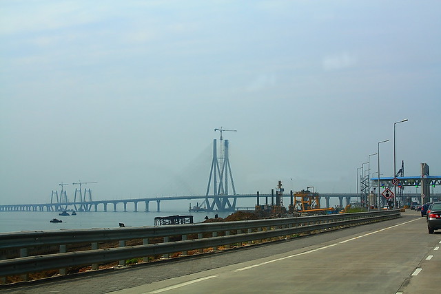 Bandra-Worli Sea Link bridge in Mumbai, India.