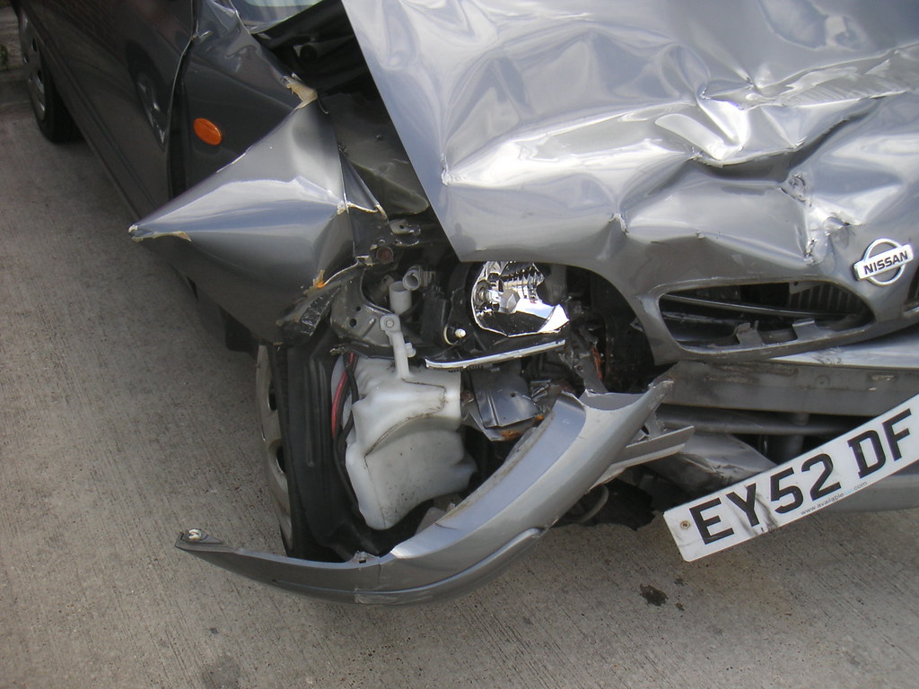 Crashed car - My old car, following a high-speed collision w… - Flickr