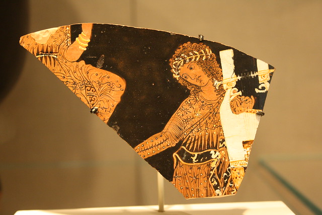 An Apulian Red-figure Fragment of a Calyx Krater Attributed to the Black Fury Painter