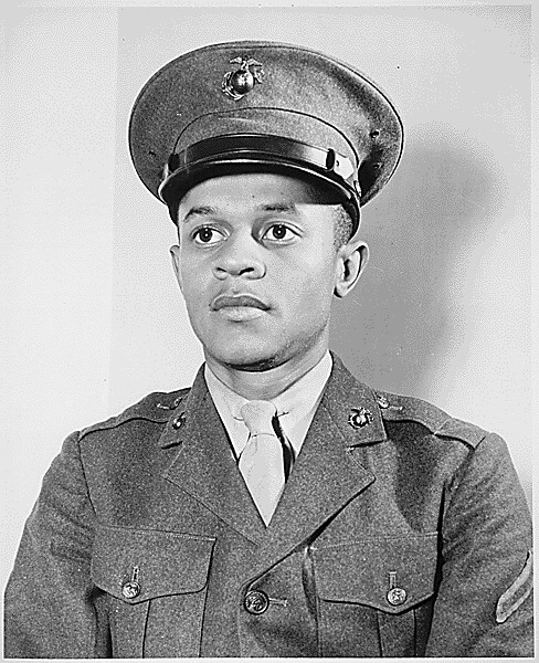 "Breaking a tradition of 167 years, the U.S. Marine Corps started enlisting Negroes on June 1, 1942, ca. 1941 - ca. 1945