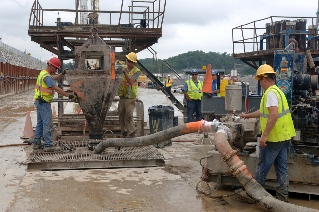 Construction workers prepare to place concrete | JAMESTOWN. … | Flickr