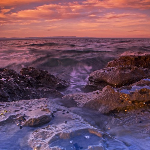 sunset beach water geotagged rocks snail wave australia crustacean jervisbay shoalhaven plantationpoint geo:lat=35070504 geo:lon=150697274