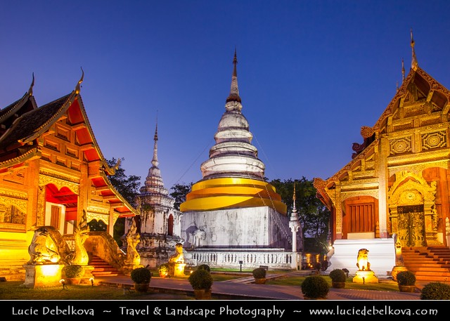 Thailand - Chiang Mai - Blue hour over Wat Phrasingh