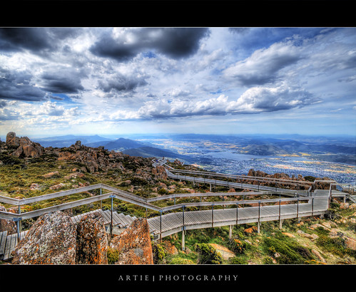 View from the Lookout Building of Mt Wellington, Hobart, Tasmania :: HDR by :: Artie | Photography ::