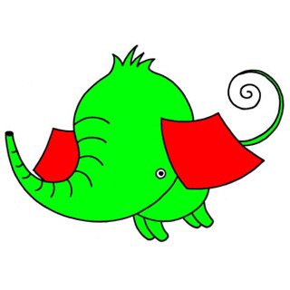 Elephant cartoon character - Ear like Diamonds | Original ca… | Flickr