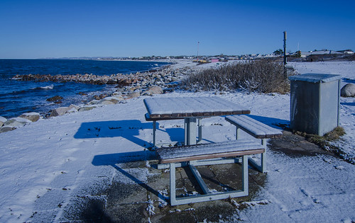 table winter snow cold landscape viken höganäs skåne sweden outdoor