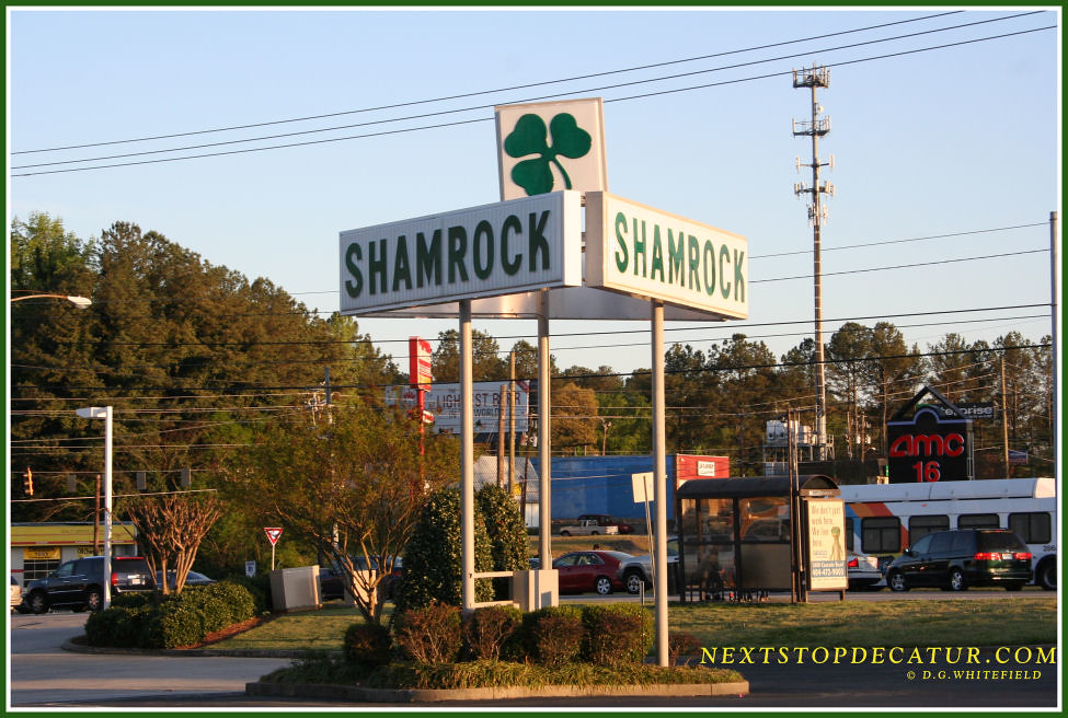 SHAMROCK PLAZA SIGN -  Decatur, GA by -WHITEFIELD-