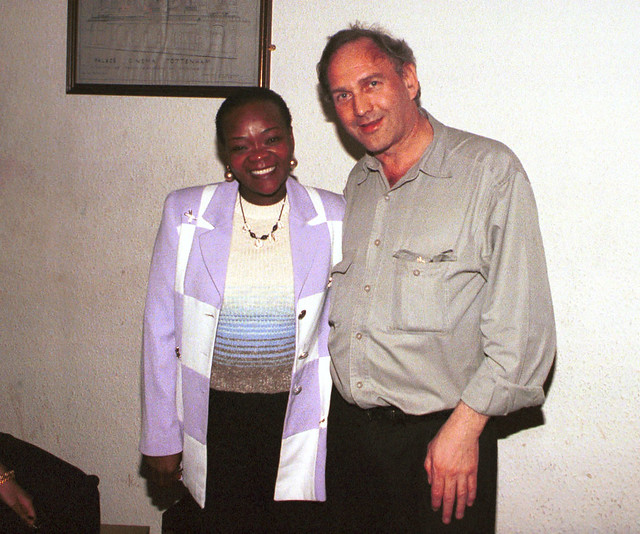 Brenda Fassie RIP South African Singer with MGS Backstage at the Barbican Centre London April 2000 002