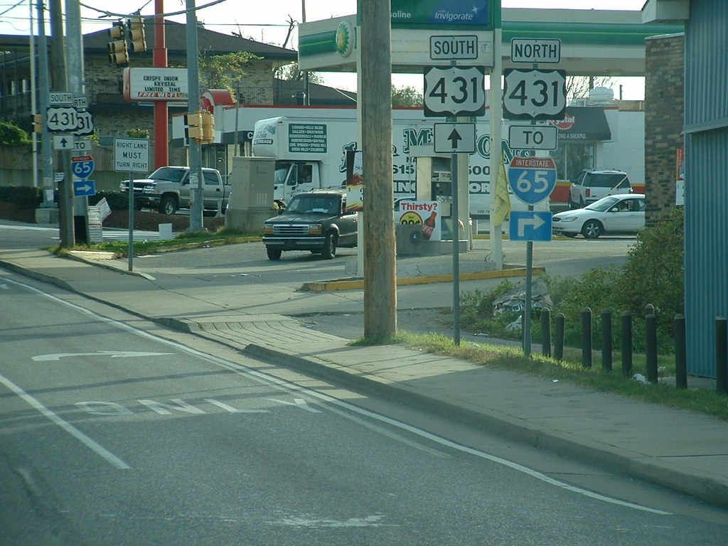 Dickerson Pike South, Nashville 18/43... Blue arrow along north US 431