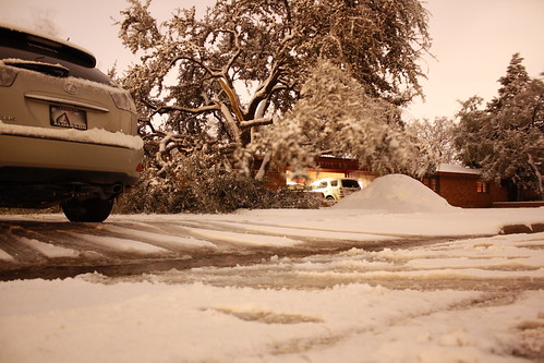 street winter house snow storm tree ice broken car gutter falldown lubbocktx