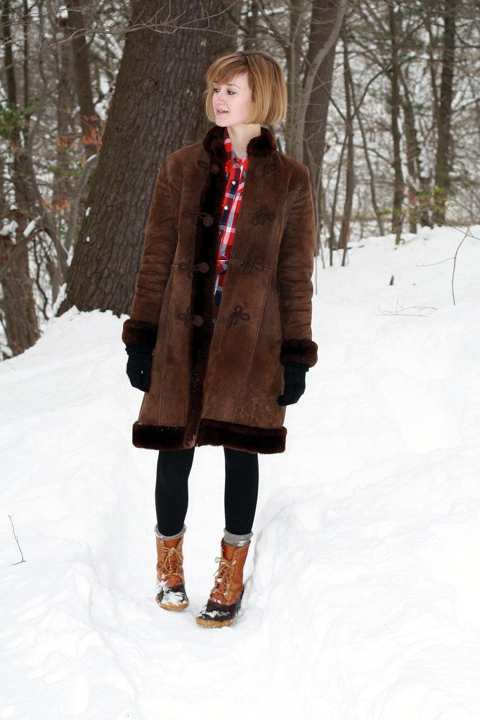 snover it | vintage shearling coat Forever 21 dress LL Bean … | Flickr