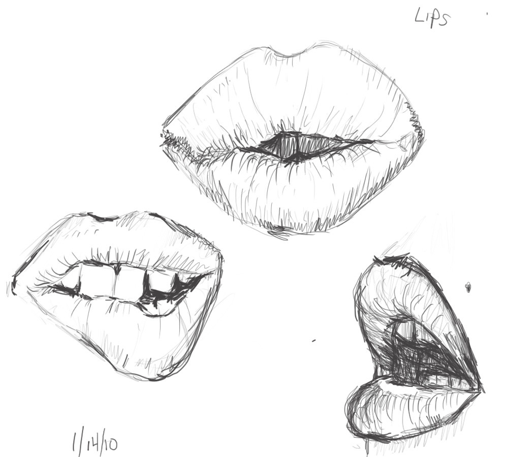 1-14-10 Digital Lips Sketches So lips are one of those thi Flickr