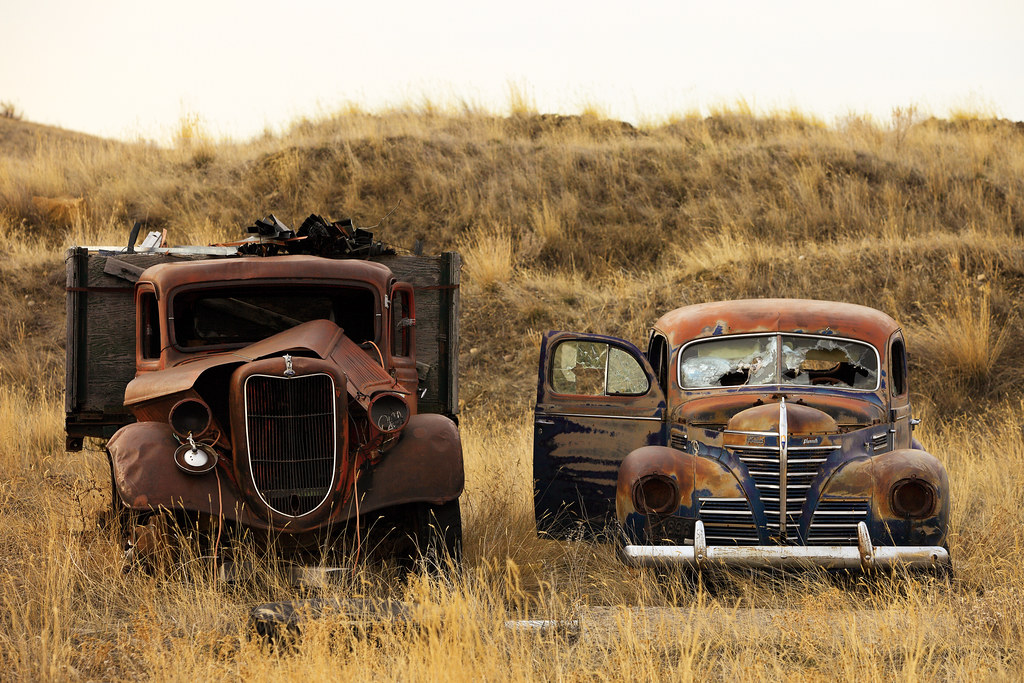 Jalopy Rusted Rotting Jalopies | On the outskirts of Havre, Montana are th… | Flickr