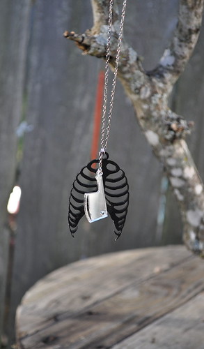 Human Ribs and Cleaver Necklace | by thetechwhisperer