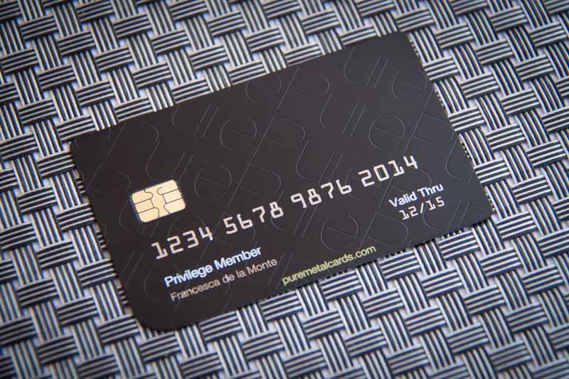 Pure Metal Cards - VIP black metal credit card