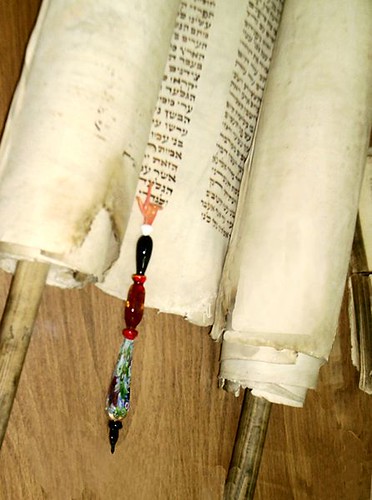 Torah scroll with yad (pointer)