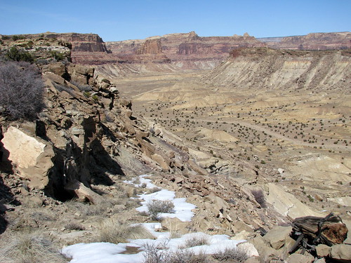 View down the Road by Desert Woodrat, utah desert canyon sanrafaelswell emerycounty
