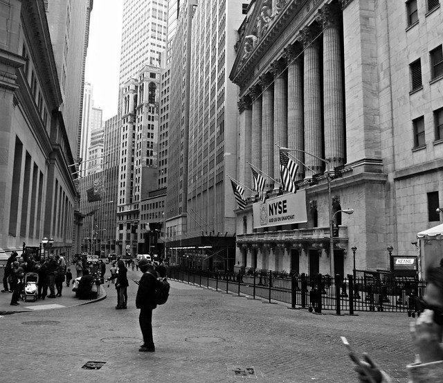 Corner of Wall St. and Broad St., NYSE