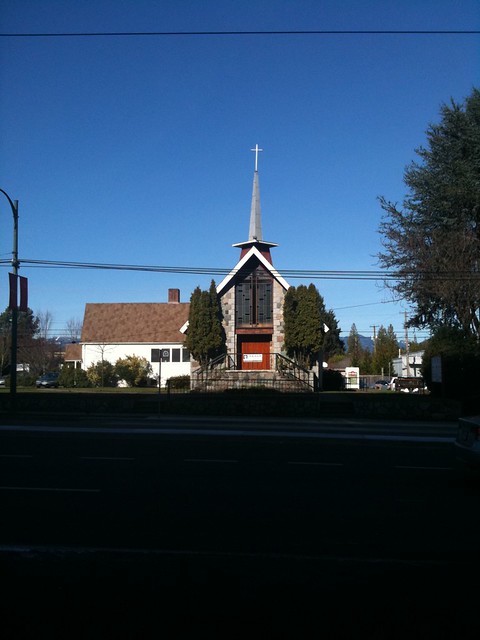 Oakridge Lutheran Church from across the street