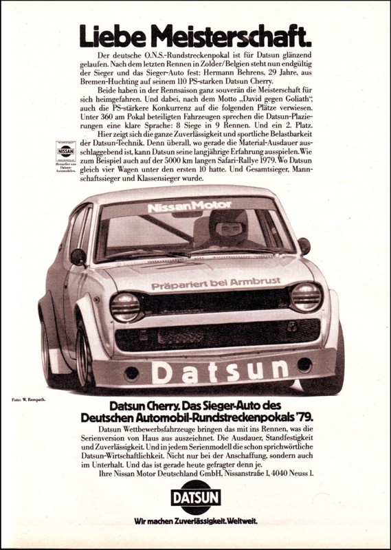 Datsun Cherry, Magazine Ad / Zeitungsanzeige, AMS 1979