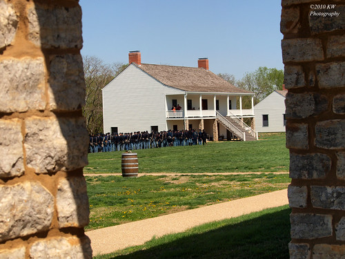 Troops by kawwsu29, View of infantry reenactors lining up for the tactical demonstration during the 28th Annual Civil Wa
