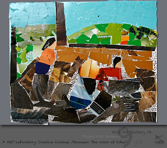 KidsArt 9 yrs) _4* ART Laboratory: creative collage /Gauguin 