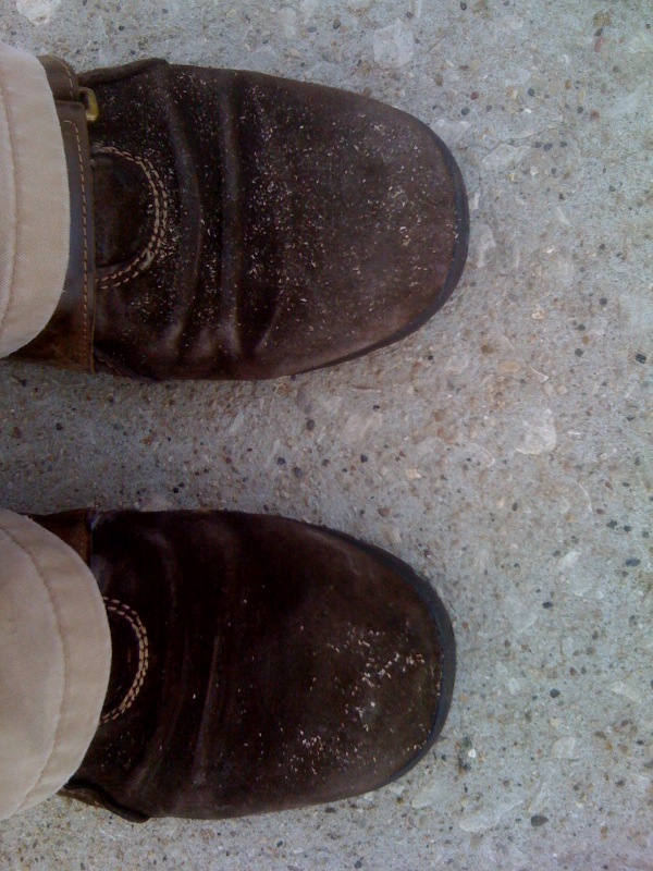 I like having sawdust on my boots. Reminds me of being the sculpture lab technician in college