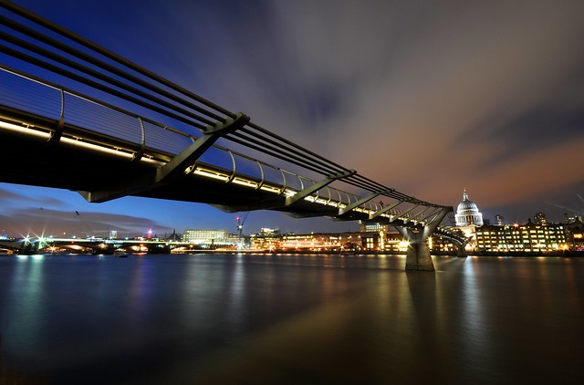 Millennium Bridge at Dusk - London