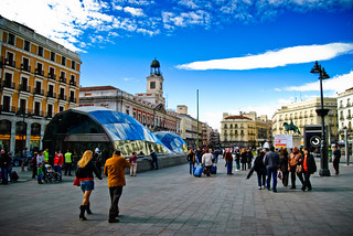 Tragabolas en la Puerta del Sol