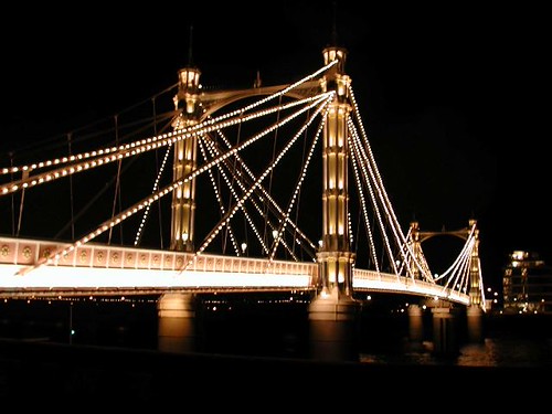 Albert Bridge at night