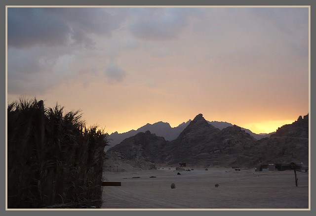 Egyptian desert / mountain sunset