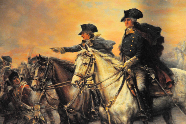 George Washington on Horseback Battle Painting at Mount Vernon