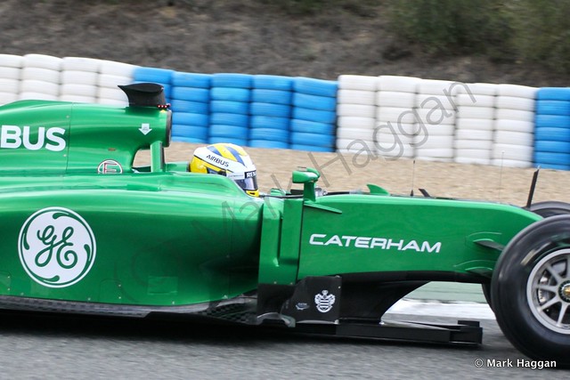 Marcus Ericsson in his Caterham at Formula One Winter Testing 2014